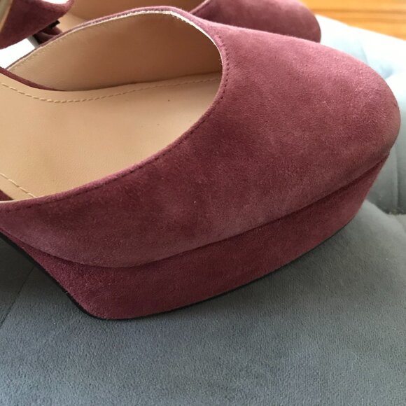 Coach Isabella Platform Pumps NEW Size 10 Burgundy Suede - Picture 8 of 14